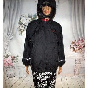 Vintage Starter Womens Black Long Sleeve Zip Windbreaker Jacket Size XL(16/18)